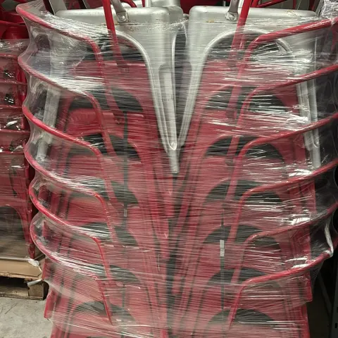 28 x Torex Red Metal Chairs + 4 x Silver Torex Metal Chairs