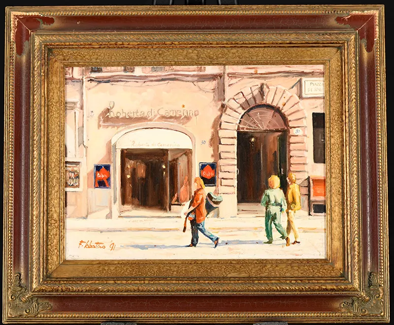 Original Oil on Canvas "Roberta Di Camerino" by F. Labatino