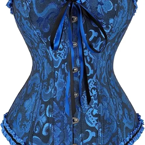 5 x Womens Black Basque Body Shaper Overbust Corset Top L2211 sku-4540
