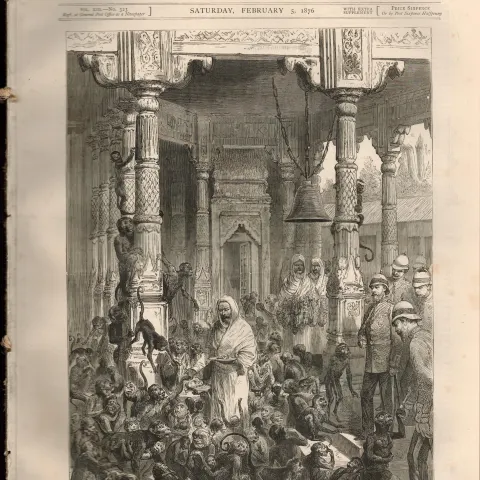 Waterfall at Killarney Antique 1876 Newspaper