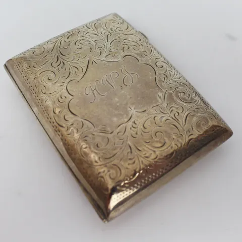 Edwardian Solid Silver Cigarette Case by Joseph Gloster
