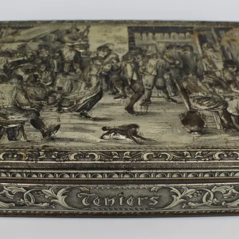 Vintage G.B.Co Belgium Teniers Biscuit Tin