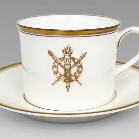 Royal Worcester Commemorative Tea Cup & Saucer Retailed by Harrods