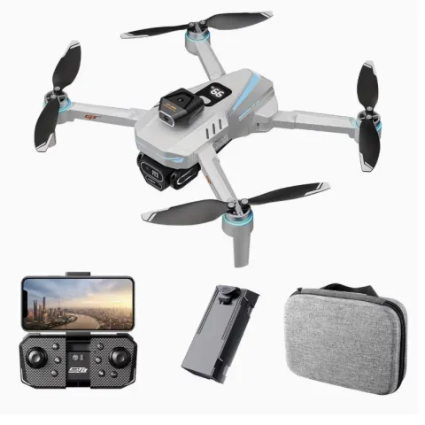 Triple-Camera Drone ,Optical Flow Stabilization, Power Display, App Control & One-Key Takeoff/Landin