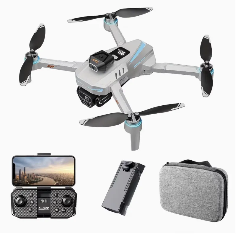 Triple-Camera Drone ,Optical Flow Stabilization, Power Display, App Control & One-Key Takeoff/Landin