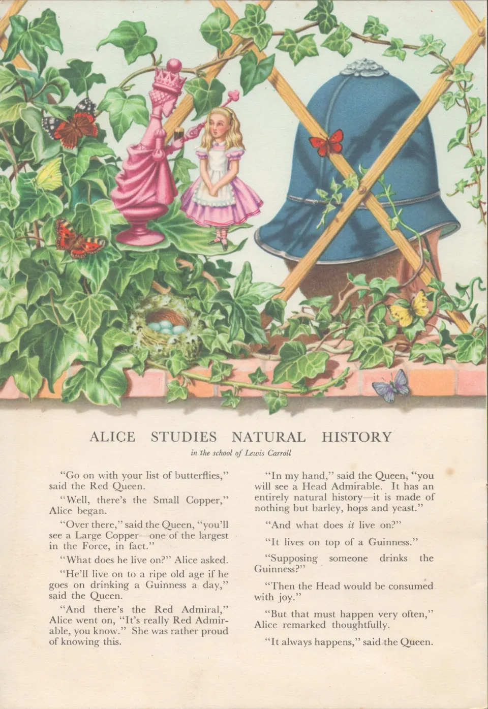 70 Years Old Alice In Wonderland Guinness Print "Natural Science".