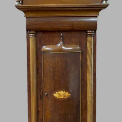 Scottish Mahogany Longcase Clock with Brass Arched Dial, c.1840