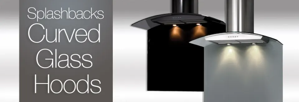 Luxair 1000mm Black Curved Metal Splashback
