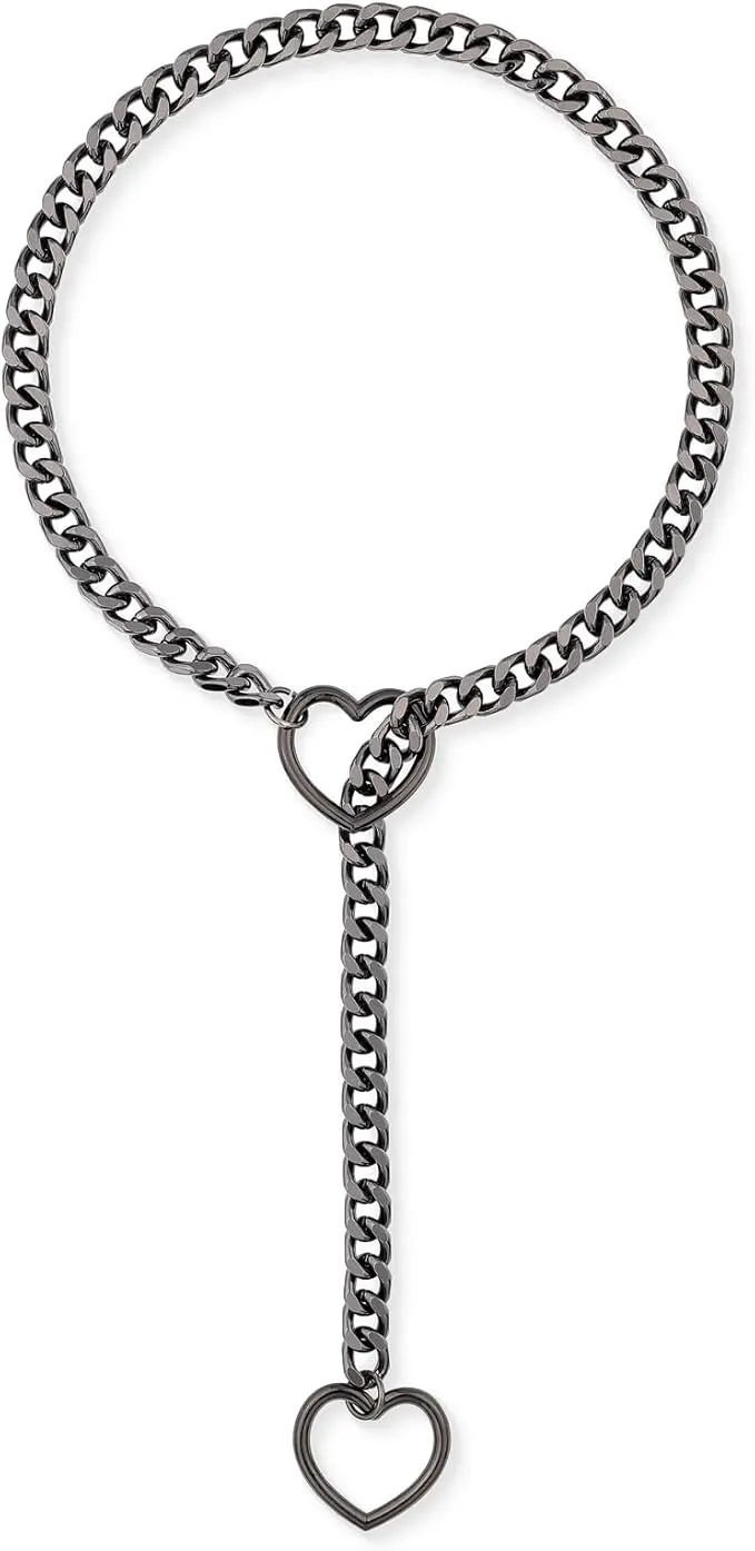 5 x Heart O-ring Slip Chain Necklace For Women L11a sku-3938
