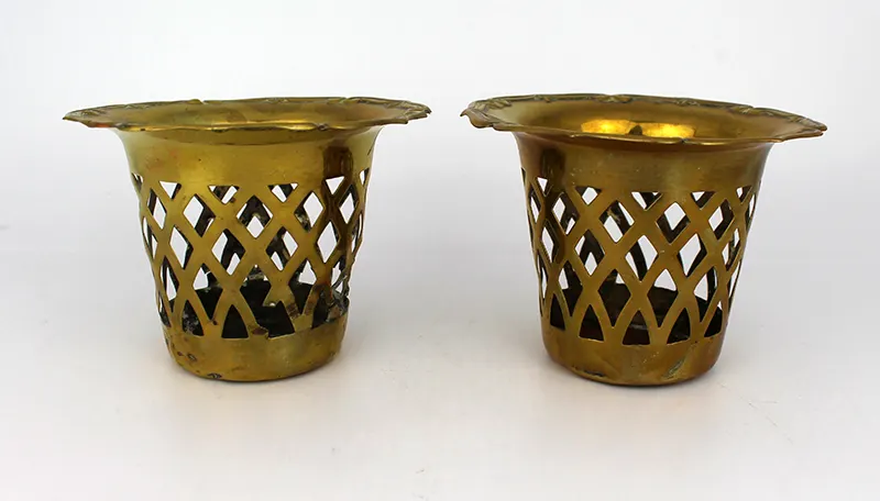 Pair of Antique Brass Dishes