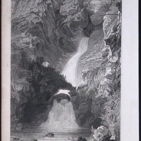 Cornwall Boscastle St Knighton’s Kieve Antique 193 Years-Old Steel-Engraving-27