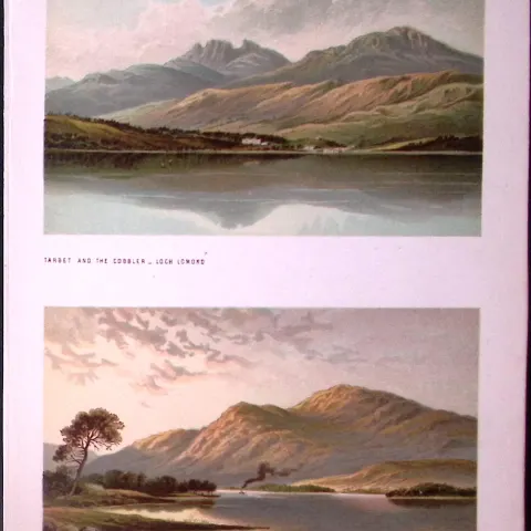 Scotland Tarbet And The Cobbler Loch Lomond Antique Coloured Print-39