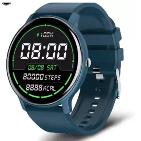 Smart Watch Full Touch Screen Sport Fitness Watch Man IP67 Waterproof Bluetooth For Android Blue