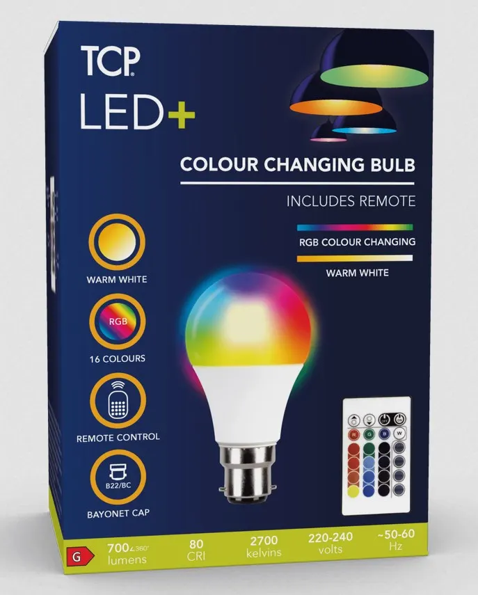 (132/P) Contents Of Large Box – A Quantity Of Mixed Bulbs. Lot Includes TCP Smart & Vintage Bulbs,