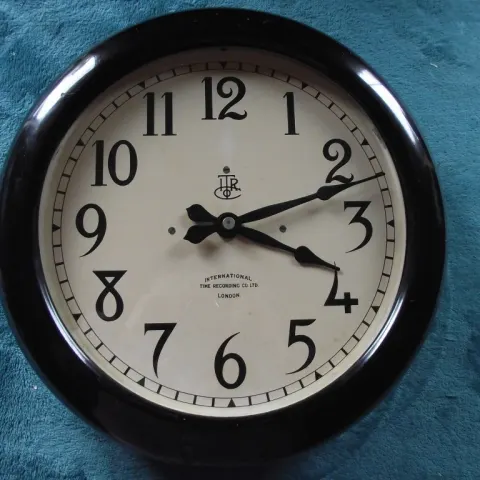 Vintage International Time Recording Co Ltd London - Factory Clock -1940'/1950'