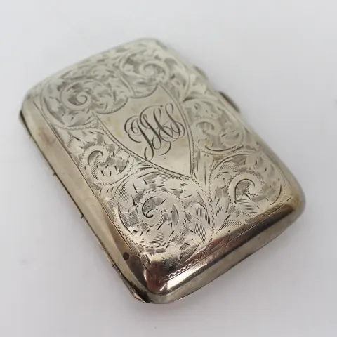 Solid Silver Cigarette Case by Samuel M Levi