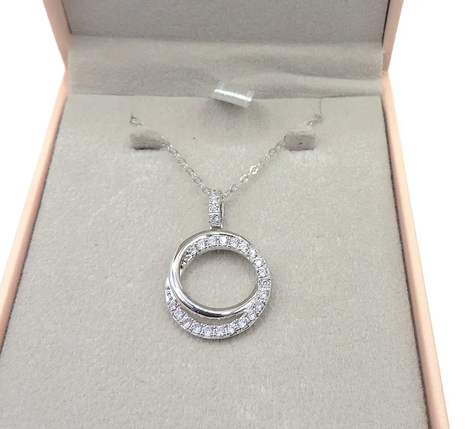 Sterling Silver Gemstone Pendant Necklace New With Gift Box