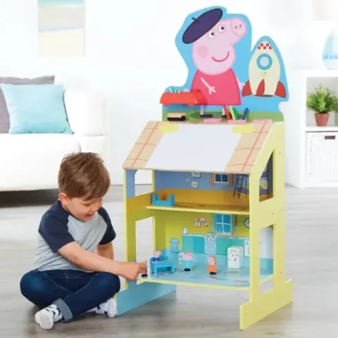(138/MR1C) 2x Wooden Toy Items. 1x Peppa Pig Play And Draw Wooden Easel RRP £70.  1x Paw Patrol Rid