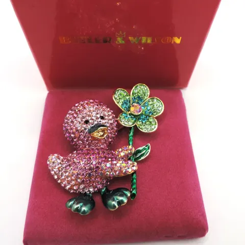 Butler & Wilson Crystal Brooch New With Gift Box