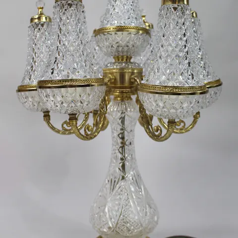 Heavy Crystal Style Italian Table Lamp