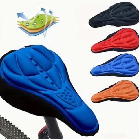 5 x 3D Soft Cycling Bicycle Silicone Bike Seat Cover Cushion Saddle!