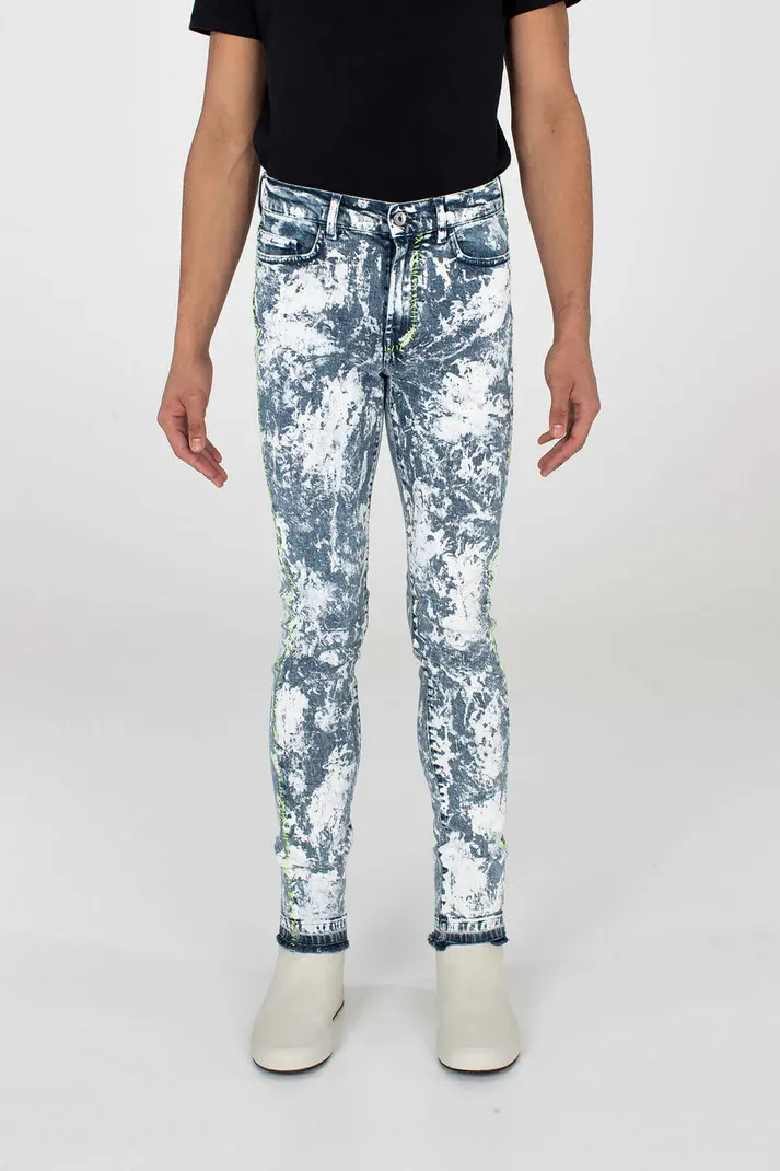 MJB Marc Jaques Burton Acid Wash Punk Crixus Jeans, Online Price £495, Size 32