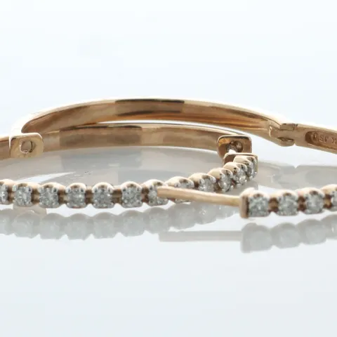 10ct Rose Gold Diamond Hoop Earrings 0.50 Carats