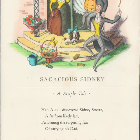 Double Sided Guinness Print 1939 80 Yrs Old "Sagacious Sydney"A Genuine Double Sided Lithographed
