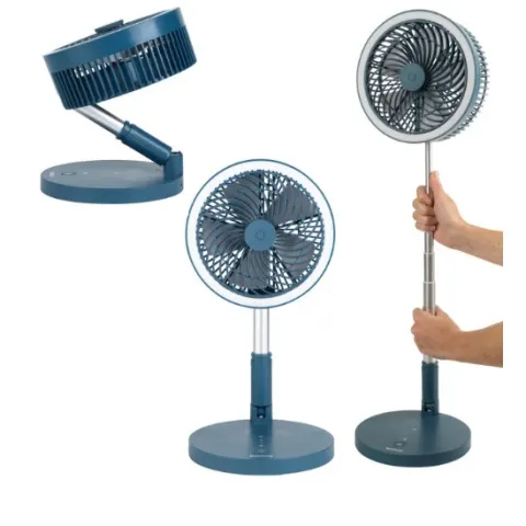 Professional Cordless Foldable Fan with LED Ringlight by SALTER L2b