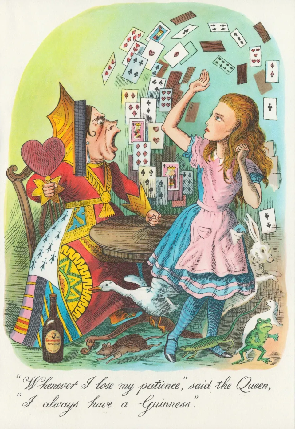  Alice In Wonderland Guinness Metal Wall Art – "Playing Cards"