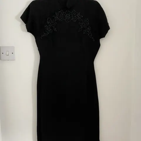 Vintage Chinese style black mini dress
