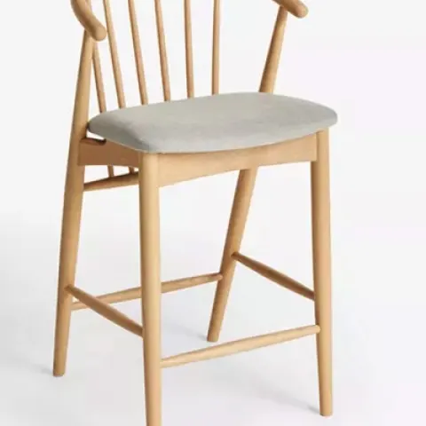 John Lewis Kinross Bar Chair Husk Silver RRP £329