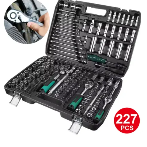 227-Piece Ratchet Wrench Set – Professional Carbon Steel Socket & Tool Kit In Heavy-Duty Case