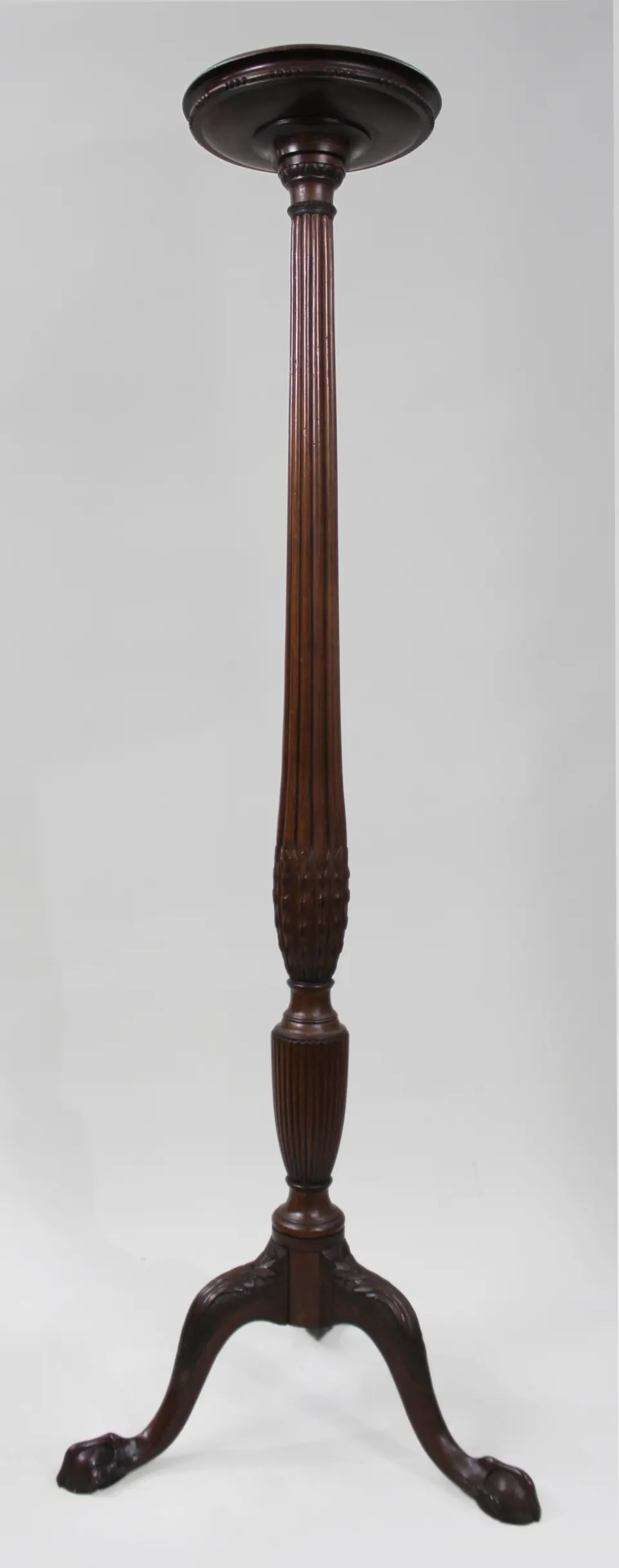 Antique Georgian Revival Mahogany Torchère Pedestal Stand,