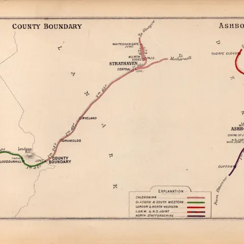 Strathaven & Ashbourne Antique Railway Junction Diagram-151.