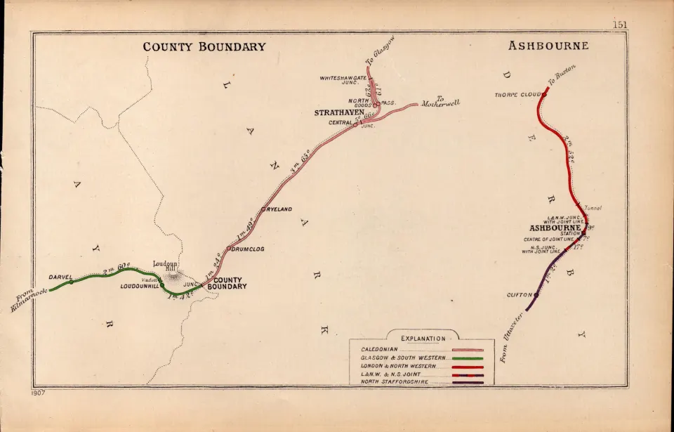 Strathaven & Ashbourne Antique Railway Junction Diagram-151.