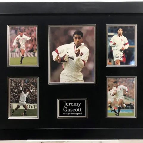 JEREMY GUSCOTT framed original signature presentation