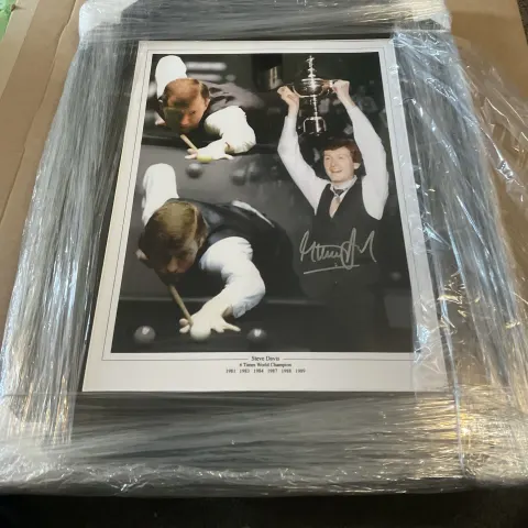 Steve Davis Authentic Signed Framed Snooker Photo | COA | Brand New | Ready To Hang