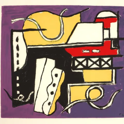 Ferdinand Leger - Composition sur fond violet