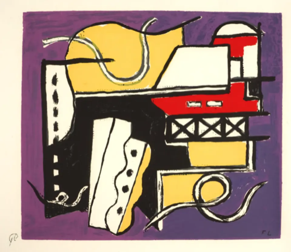 Ferdinand Leger - Composition sur fond violet