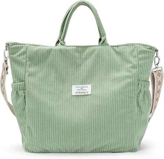 6 x Corduroy Hobo Bag, Adjustable Shoulder Strap L4c sku-4091
