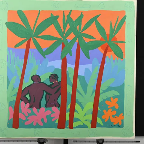 Original Painting by Gerry Baptist Titled "The Garden of Eden"