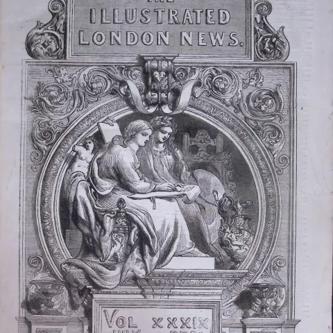 The Illustrated London News Antique Bound Edition July-Dec 1861 Over 600 Pages.
