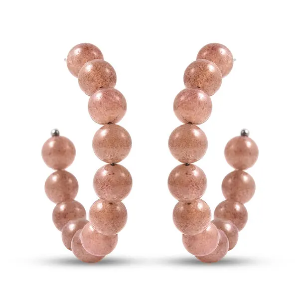 New!! Quartz and White Austrian Crystal Necklace & Strawberry Quartz Earrings