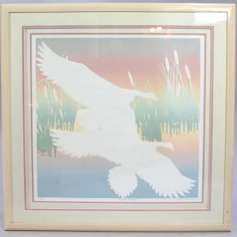 Limited Edition Artwork "Honkers Landing" Set in Frame