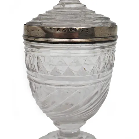 Regency Rock Crystal Silver Mounted Jar & Cover by Matthew Boulton