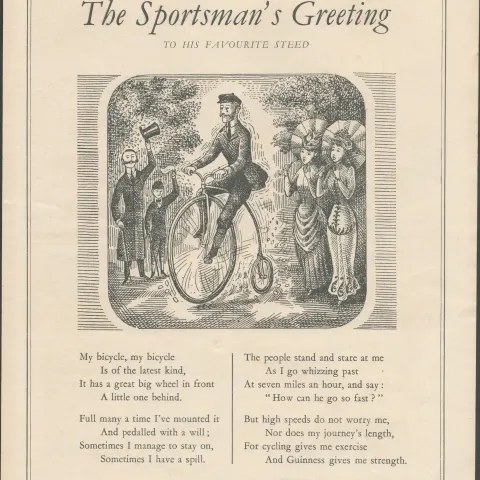 Guinness 1957 Original Print The Sportsman Greeting-G.E.2786.