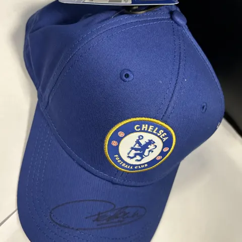 Chelsea Raheem Sterling Signed Cap