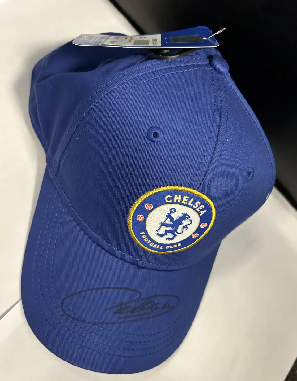 Chelsea Raheem Sterling Signed Cap