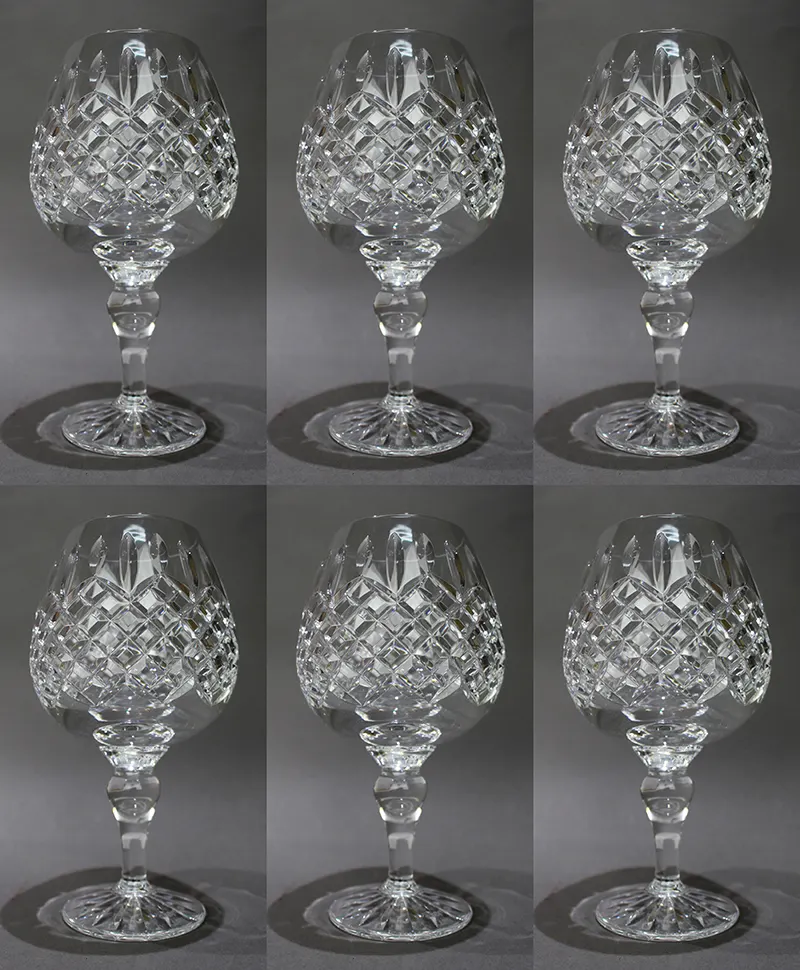 Set of 6 Tudor Crystal "Beaufort" Wine Goblets